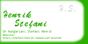 henrik stefani business card